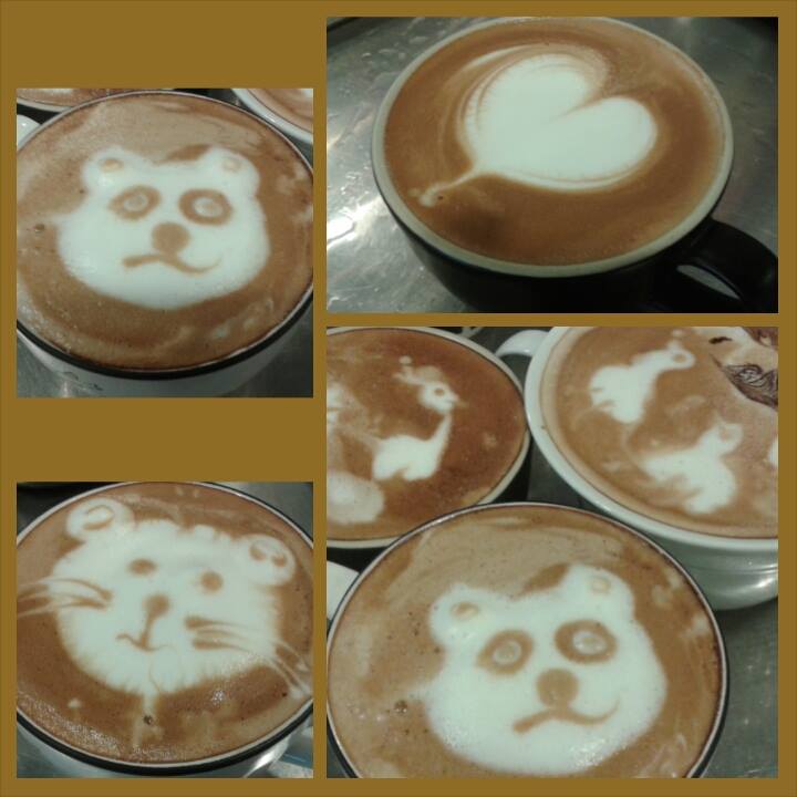 Latte art training.